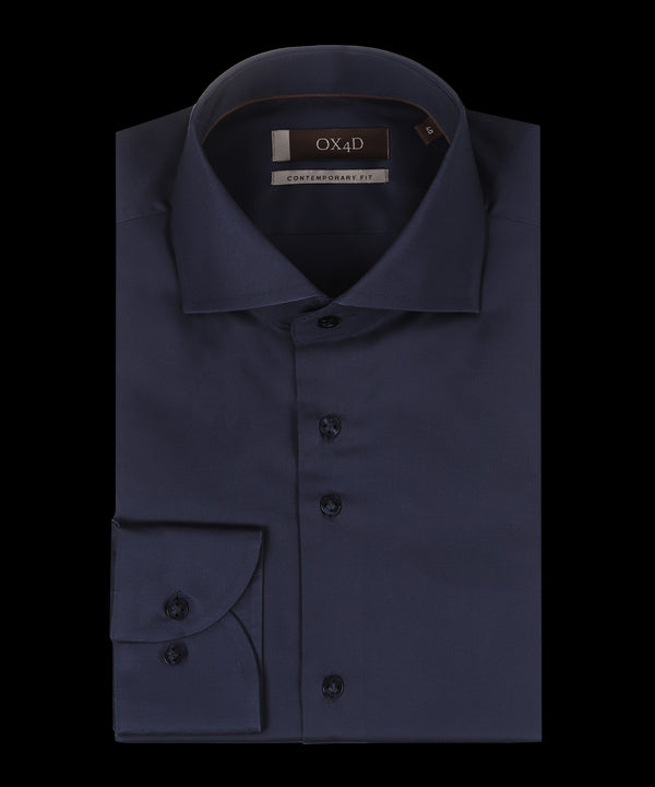 Royal twill uni navy overhemd