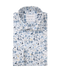 Vrolijk overhemd met blauwe herfstbloemen