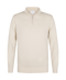 Ivoorwitte pullover met halflange rits