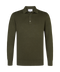 Olijfgroene polo met lange mouwen