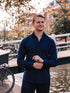 Donkerblauw knitted shirt