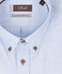 Lichtblauw royal oxford overhemd met button-down