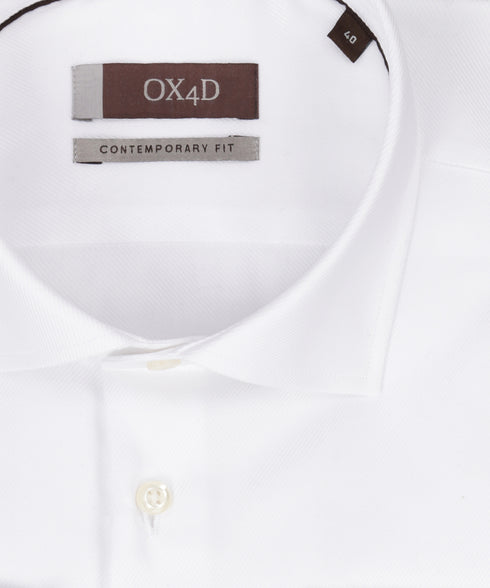 Wit overhemd met dubbele manchetten