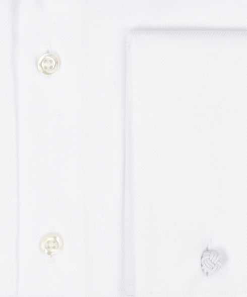 Wit overhemd met dubbele manchetten